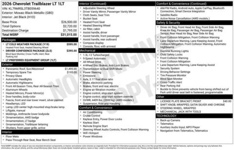 Photos of 2026 Chevrolet TrailBlazer LT for sale in Plattsmouth, NE at Gregg Young of Plattsmouth