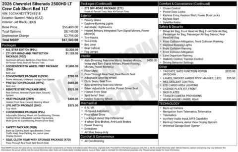 Photos of 2026 Chevrolet Silverado 2500HD LT for sale in Plattsmouth, NE at Gregg Young of Plattsmouth