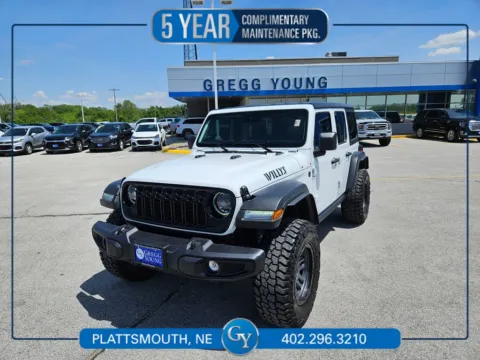 White 2025 Jeep Wrangler Willys for sale in Plattsmouth, NE