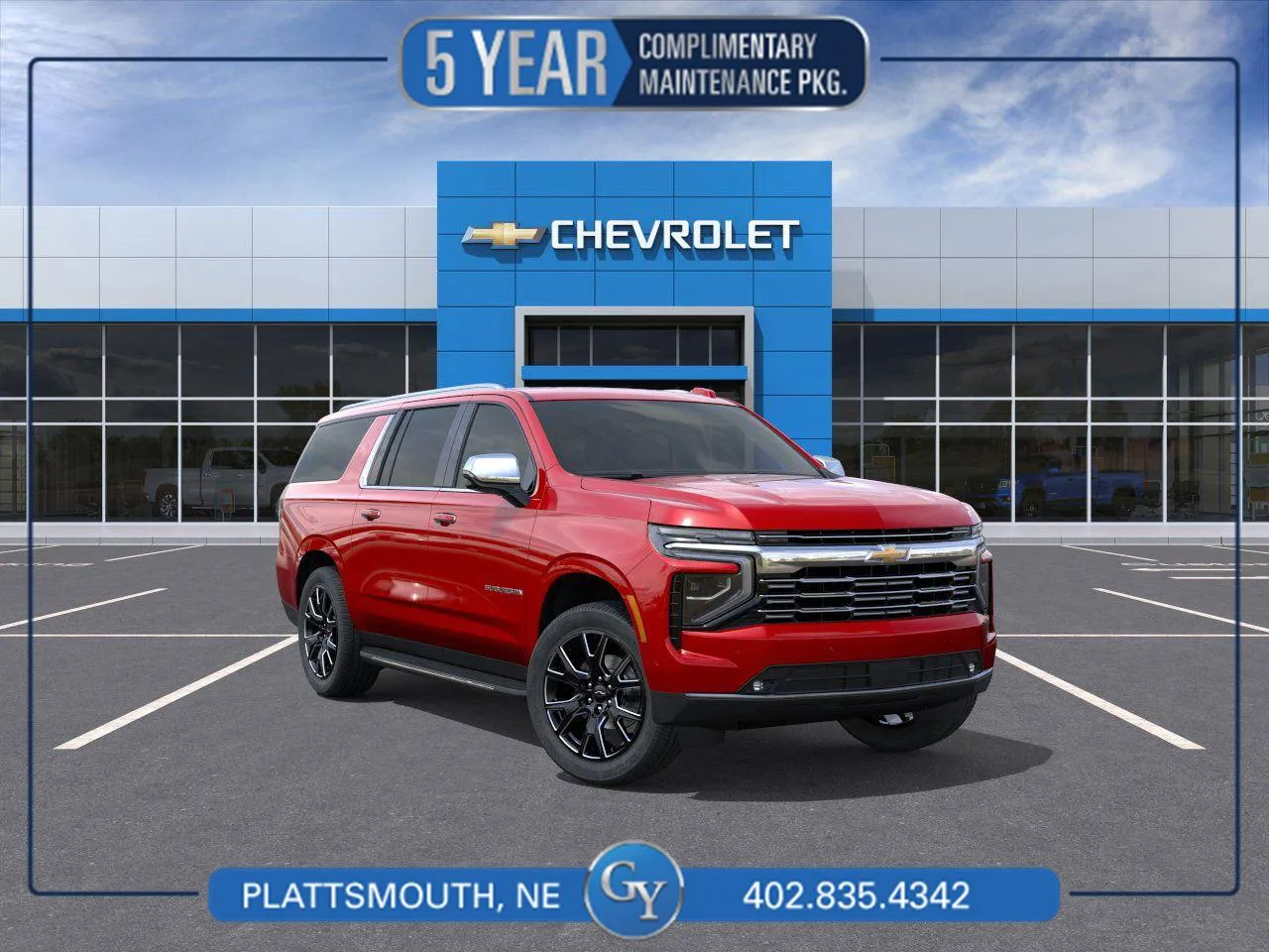Red 2025 Chevrolet Suburban Premier for sale in Plattsmouth, NE