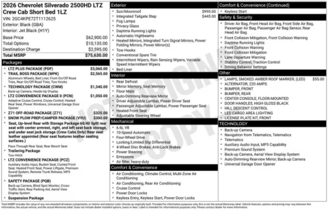 Photos of 2026 Chevrolet Silverado 2500HD LTZ for sale in Plattsmouth, NE at Gregg Young Chevrolet Of Plattsmouth