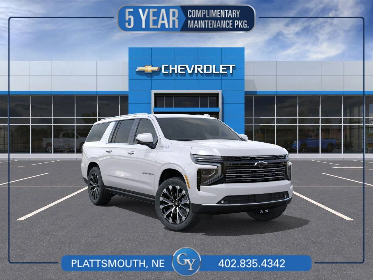 White 2025 Chevrolet Suburban High Country for sale in Plattsmouth, NE