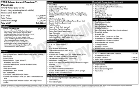 Photos of 2020 Subaru Ascent Premium for sale in Plattsmouth, NE at Gregg Young Chevrolet Of Plattsmouth