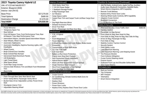 Photos of 2021 Toyota Camry Hybrid LE for sale in Plattsmouth, NE at Gregg Young Chevrolet Of Plattsmouth