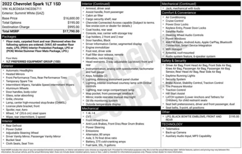 Photos of 2022 Chevrolet Spark 1LT for sale in Plattsmouth, NE at Gregg Young Chevrolet Of Plattsmouth