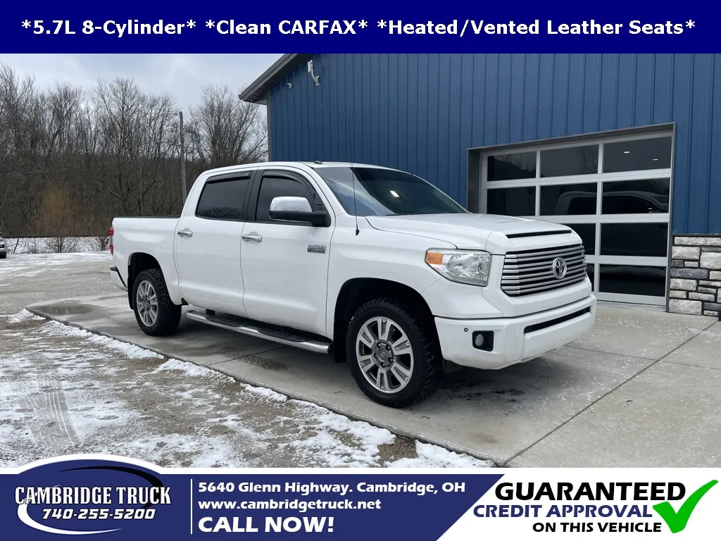 White 2016 Toyota Tundra Platinum for sale in Cambridge, OH