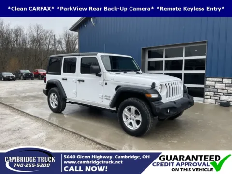 White 2019 Jeep Wrangler Unlimited Sport S for sale in Cambridge, OH
