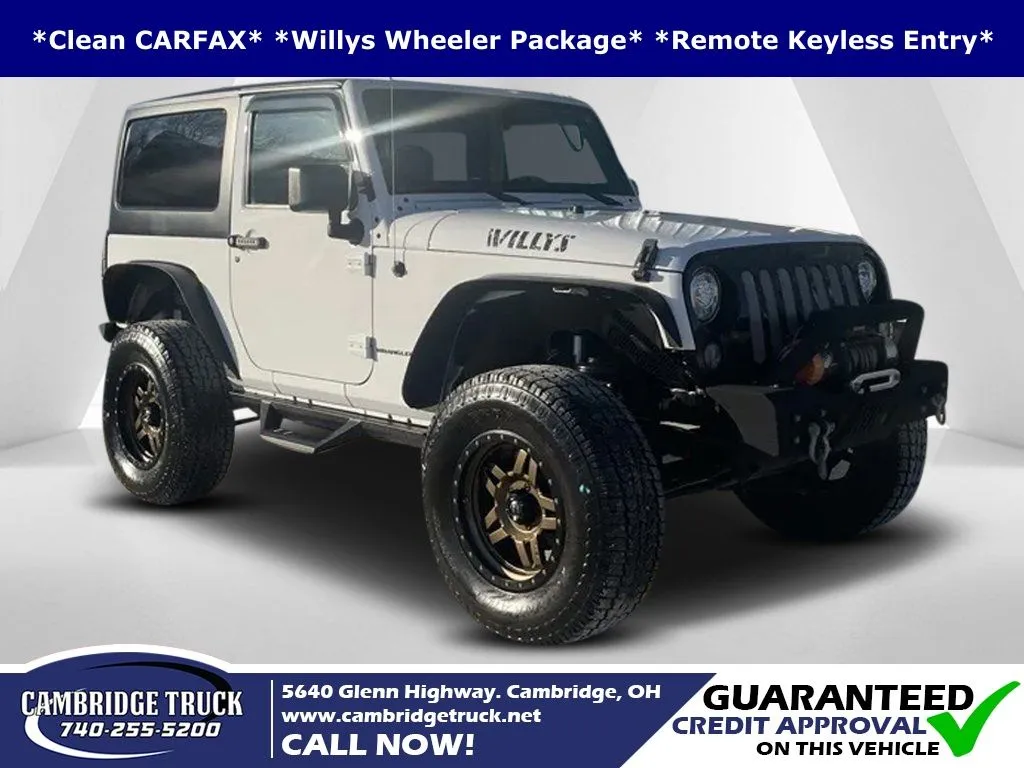 White 2018 Jeep Wrangler JK Willys Wheeler for sale in Cambridge, OH