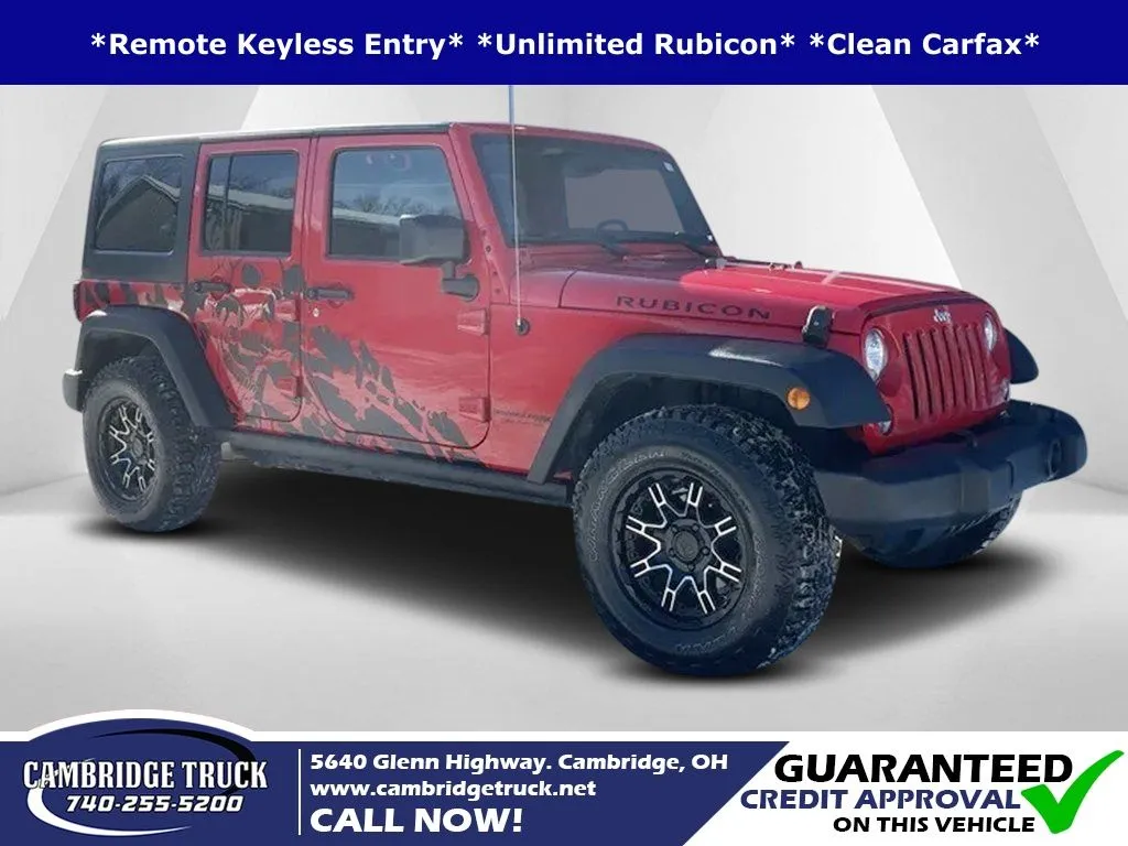 Red 2018 Jeep Wrangler JK Unlimited Rubicon for sale in Cambridge, OH