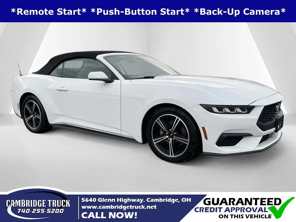 White 2024 Ford Mustang EcoBoost Premium for sale in Cambridge, OH