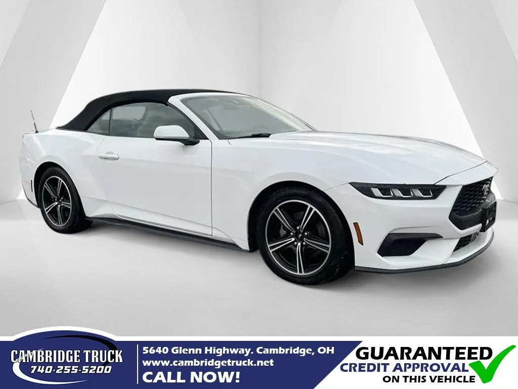 White 2024 Ford Mustang EcoBoost Premium for sale in Cambridge, OH