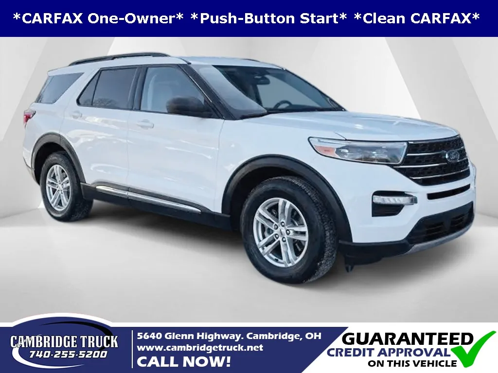 White 2021 Ford Explorer XLT for sale in Cambridge, OH