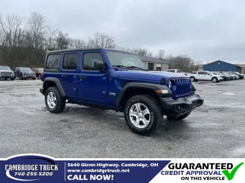 Blue 2019 Jeep Wrangler Unlimited Sport S for sale in Cambridge, OH