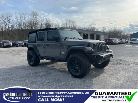 Gray 2019 Jeep Wrangler Unlimited Sport S for sale in Cambridge, OH