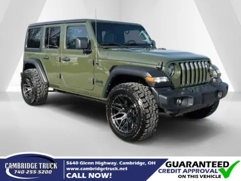 Green 2021 Jeep Wrangler Unlimited Sport S for sale in Cambridge, OH
