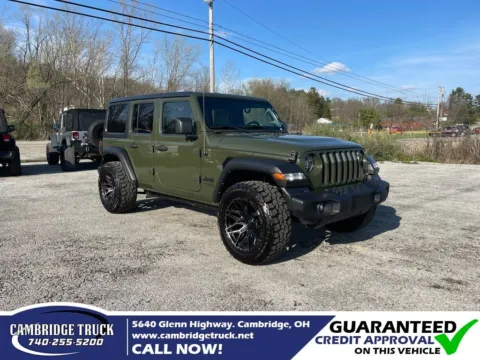 Green 2021 Jeep Wrangler Unlimited Sport S for sale in Cambridge, OH