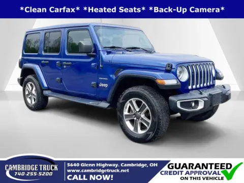 Blue 2019 Jeep Wrangler Unlimited Sahara for sale in Cambridge, OH