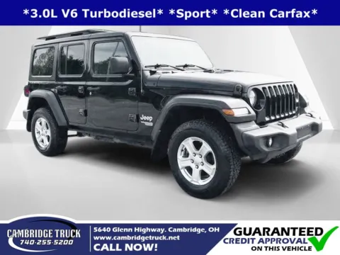 Black 2020 Jeep Wrangler Unlimited Sport S for sale in Cambridge, OH