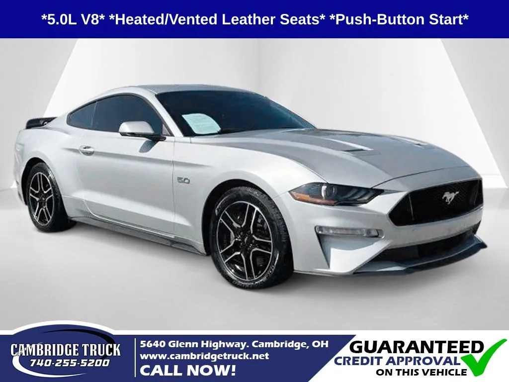 Silver 2018 Ford Mustang GT Premium for sale in Cambridge, OH