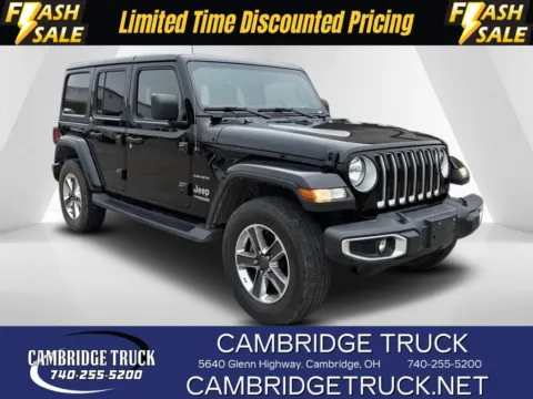Black 2021 Jeep Wrangler Unlimited Sahara for sale in Cambridge, OH