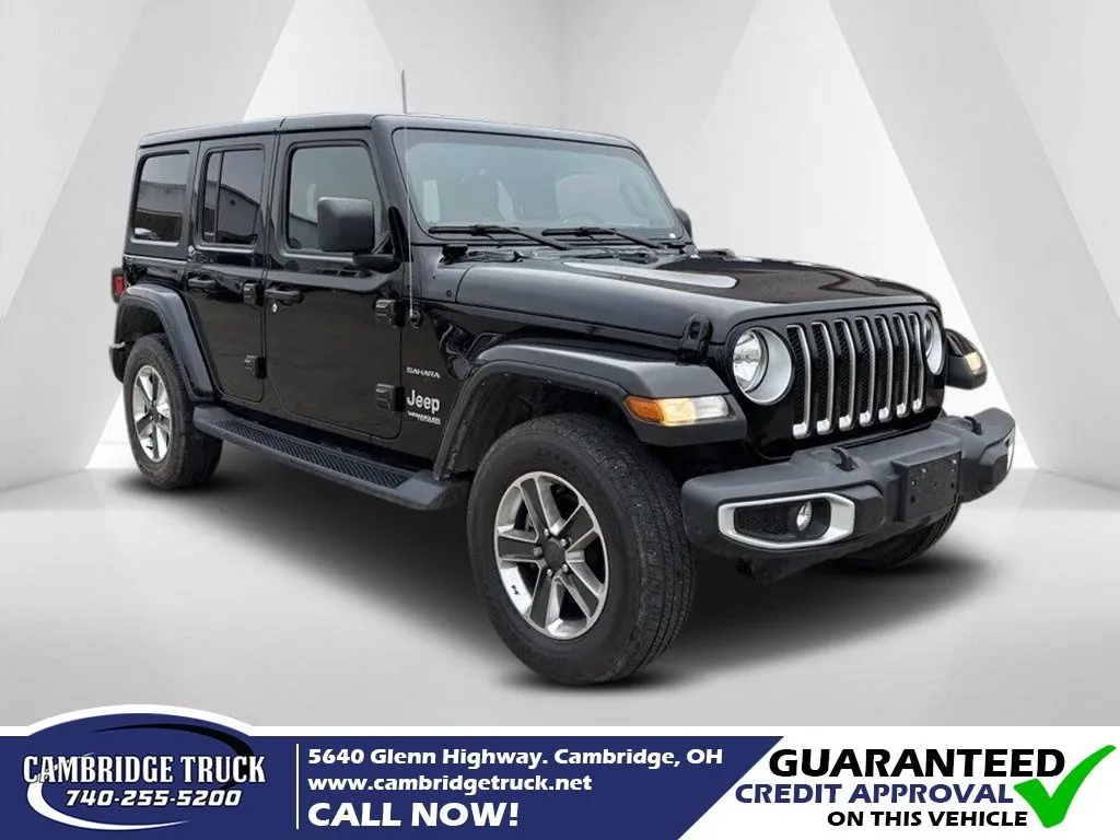 Black 2021 Jeep Wrangler Unlimited Sahara for sale in Cambridge, OH
