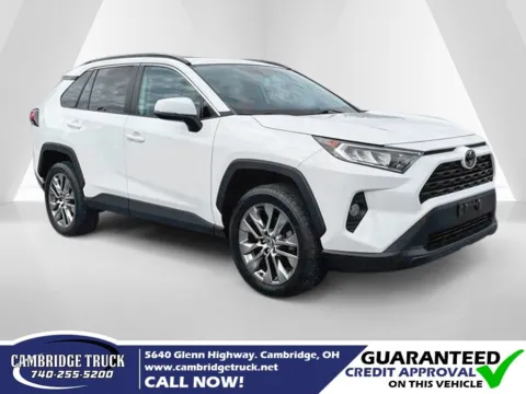 White 2020 Toyota RAV4 XLE Premium for sale in Cambridge, OH