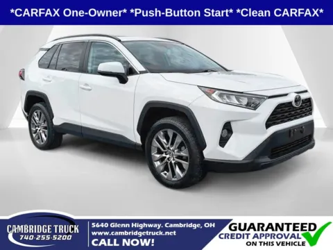 White 2020 Toyota RAV4 XLE Premium for sale in Cambridge, OH