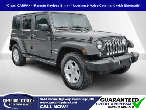 Gray 2017 Jeep Wrangler Unlimited Sport for sale in Cambridge, OH