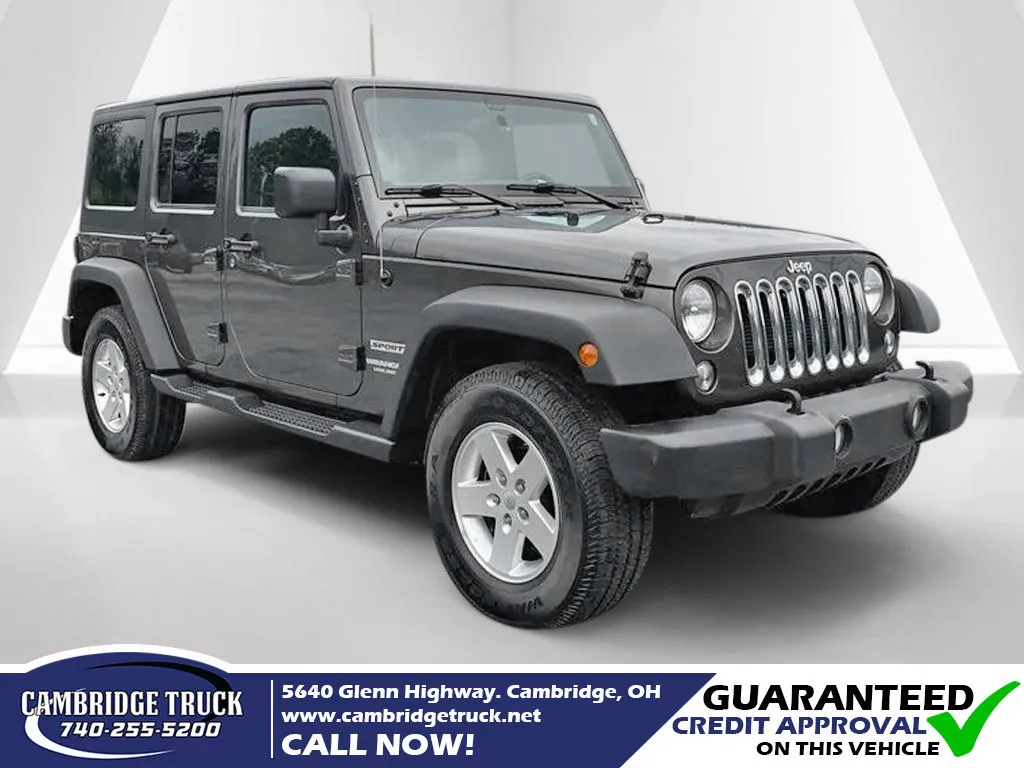 Gray 2017 Jeep Wrangler Unlimited Sport for sale in Cambridge, OH