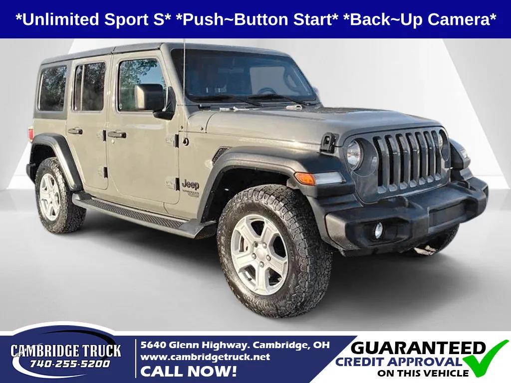 Gray 2019 Jeep Wrangler Unlimited Sport S for sale in Cambridge, OH