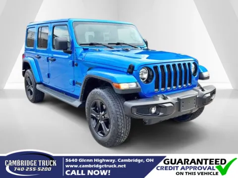 Blue 2023 Jeep Wrangler Altitude for sale in Cambridge, OH
