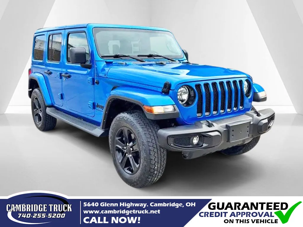 Blue 2023 Jeep Wrangler Altitude for sale in Cambridge, OH