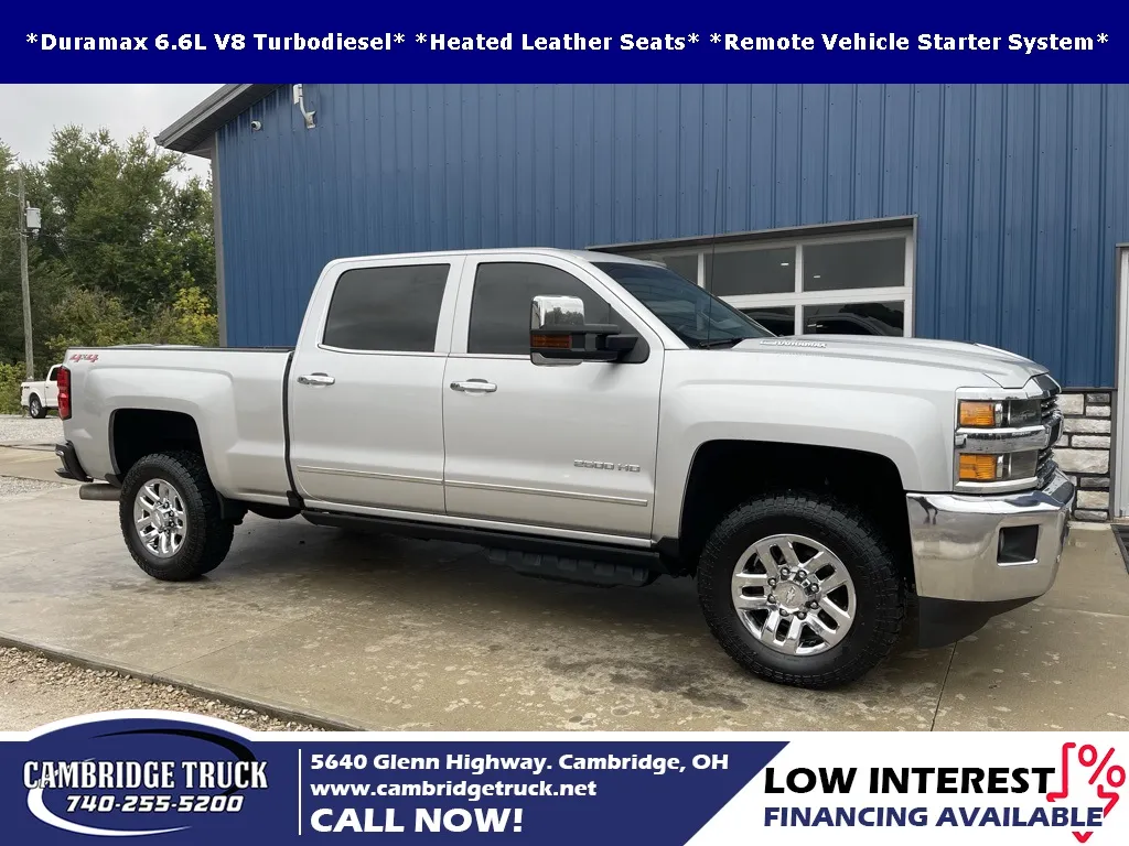 Silver 2019 Chevrolet Silverado 2500HD LTZ for sale in Cambridge, OH