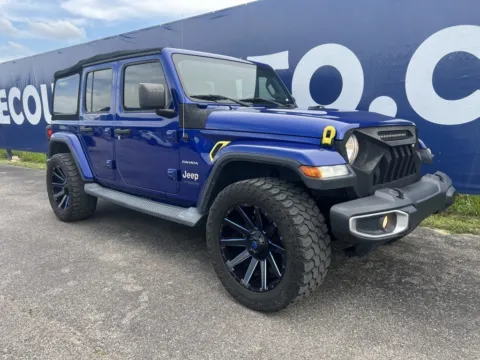 Blue 2018 Jeep Wrangler Unlimited Sahara for sale in Cambridge, OH