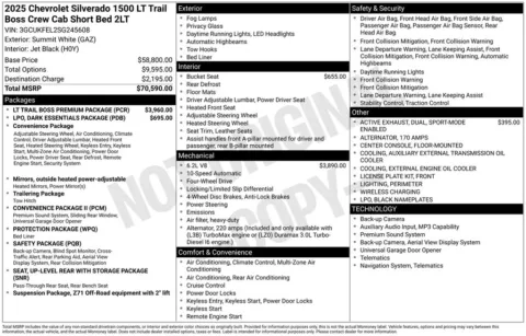 Photos of 2025 Chevrolet Silverado 1500 LT Trail Boss for sale in Plattsmouth, NE at Gregg Young Chevrolet Of Plattsmouth