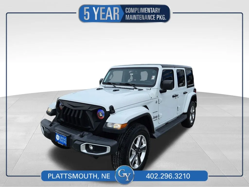 Blue 2020 Jeep Wrangler Unlimited Sahara for sale in Plattsmouth, NE
