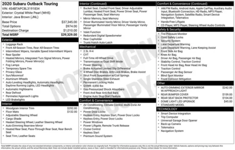 Photos of 2020 Subaru Outback Touring for sale in Plattsmouth, NE at Gregg Young Chevrolet Of Plattsmouth