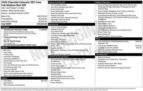 Photos of 2026 Chevrolet Colorado ZR2 for sale in Plattsmouth, NE at Gregg Young Chevrolet Of Plattsmouth