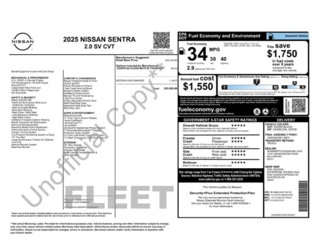 Photos of 2025 Nissan Sentra SV for sale in Plattsmouth, NE at Gregg Young Chevrolet Of Plattsmouth