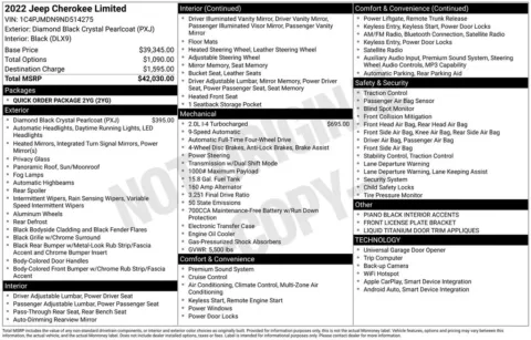 Photos of 2022 Jeep Cherokee Limited for sale in Plattsmouth, NE at Gregg Young Chevrolet Of Plattsmouth