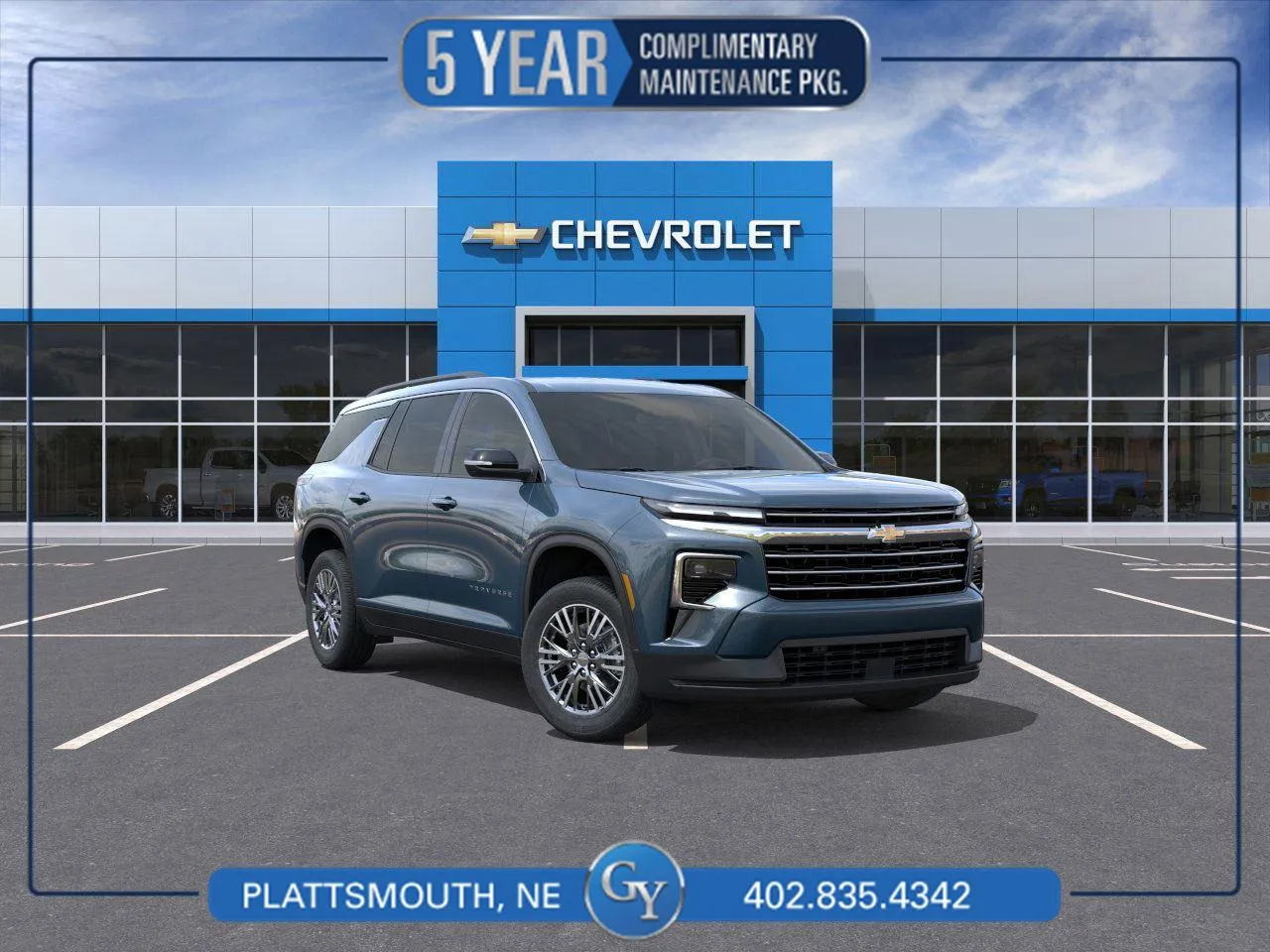 Blue 2026 Chevrolet Traverse AWD LT for sale in Plattsmouth, NE