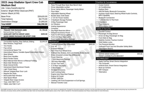 Photos of 2023 Jeep Gladiator Sport for sale in Plattsmouth, NE at Gregg Young Chevrolet Of Plattsmouth