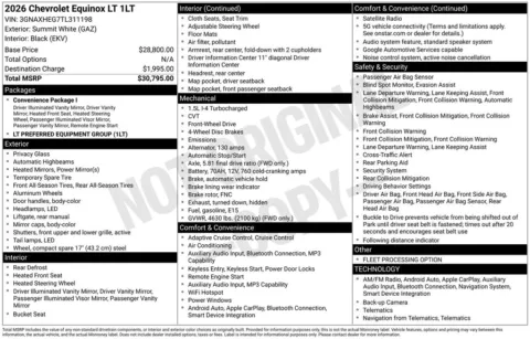 Photos of 2026 Chevrolet Equinox LT for sale in Plattsmouth, NE at Gregg Young Chevrolet Of Plattsmouth