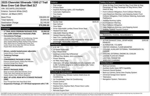 Photos of 2025 Chevrolet Silverado 1500 LT Trail Boss for sale in Plattsmouth, NE at Gregg Young Chevrolet Of Plattsmouth