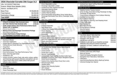 Photos of 2026 Chevrolet Corvette Z06 for sale in Plattsmouth, NE at Gregg Young Chevrolet Of Plattsmouth