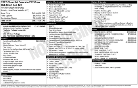 Photos of 2022 Chevrolet Colorado ZR2 for sale in Plattsmouth, NE at Gregg Young Chevrolet Of Plattsmouth