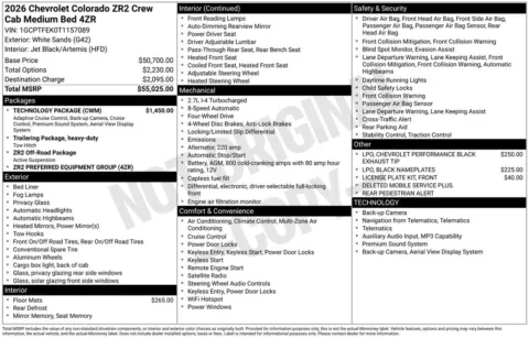 Photos of 2026 Chevrolet Colorado ZR2 for sale in Plattsmouth, NE at Gregg Young Chevrolet Of Plattsmouth