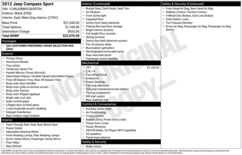 Photos of 2012 Jeep Compass Sport for sale in Plattsmouth, NE at Gregg Young Chevrolet Of Plattsmouth