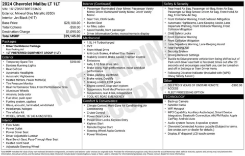 Photos of 2024 Chevrolet Malibu LT for sale in Plattsmouth, NE at Gregg Young Chevrolet Of Plattsmouth