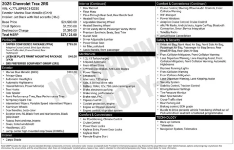 Photos of 2025 Chevrolet Trax 2RS for sale in Plattsmouth, NE at Gregg Young Chevrolet Of Plattsmouth